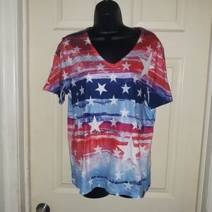Brackenridge stars and stripes shirt size pL